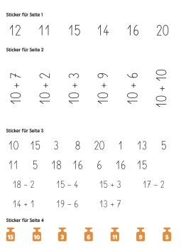 Mäi Stickerheft MATHEMATIK 10-20